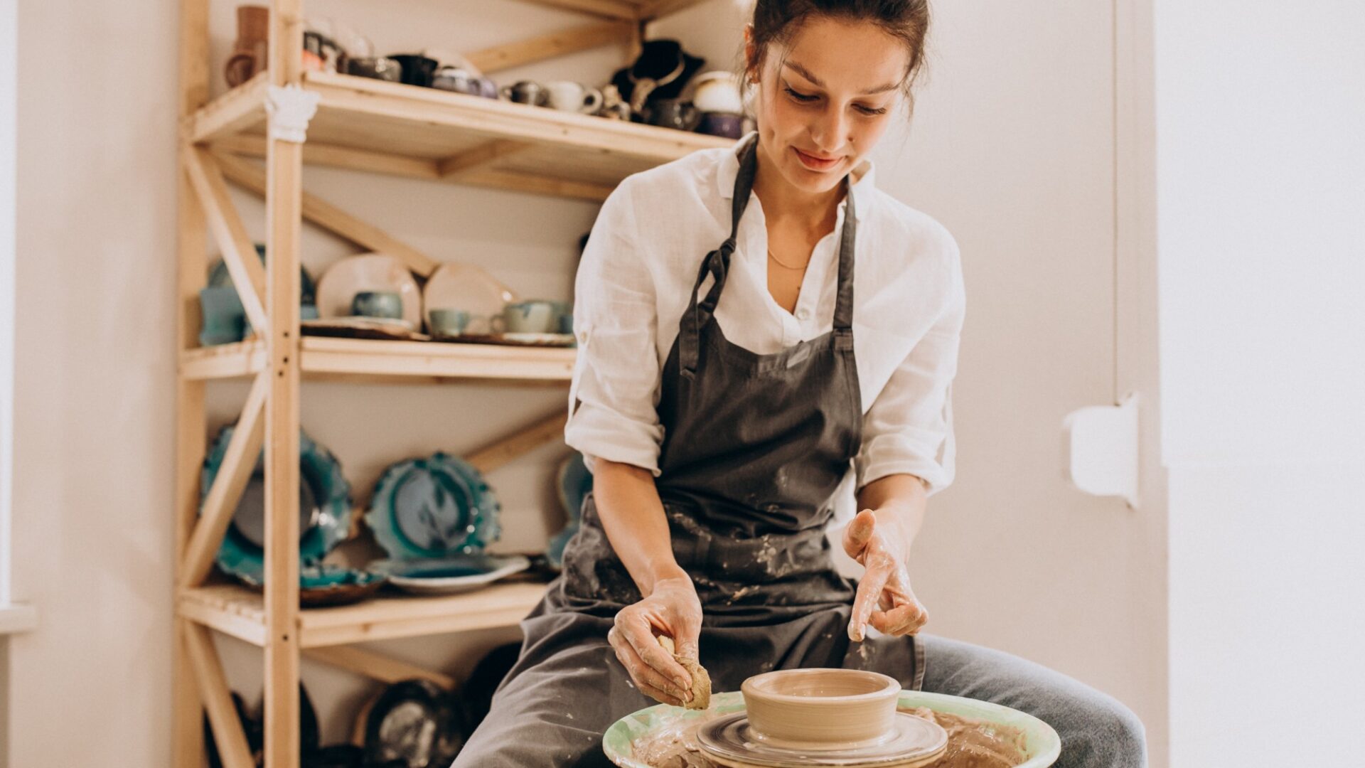 woman craftmaster pottery shop Custom 1